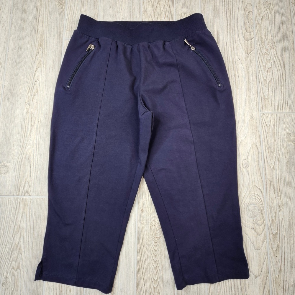 Christopher & Banks Petite Capri Pants Women's Size P/M Cropped Knit